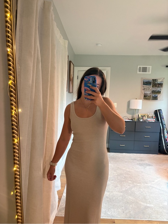Z Supply Dresses & Skirts - Ribbed Maxi Dress in Beige